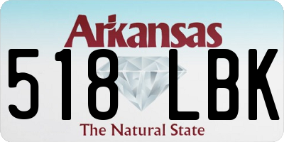 AR license plate 518LBK