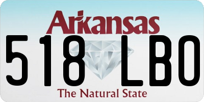 AR license plate 518LBO