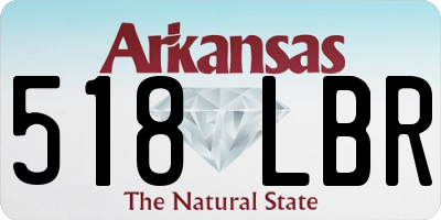 AR license plate 518LBR