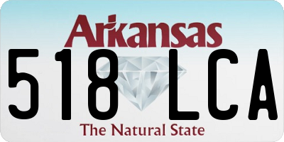 AR license plate 518LCA