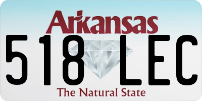 AR license plate 518LEC