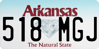 AR license plate 518MGJ