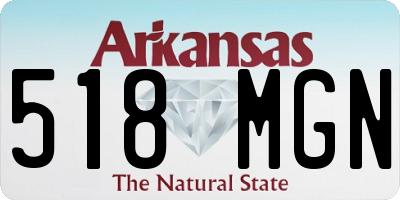 AR license plate 518MGN