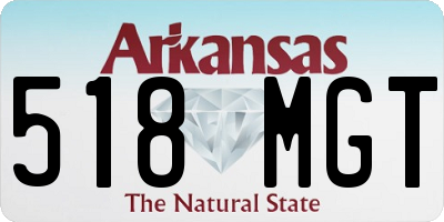 AR license plate 518MGT