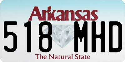 AR license plate 518MHD
