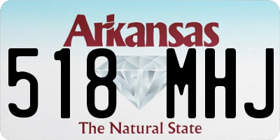 AR license plate 518MHJ