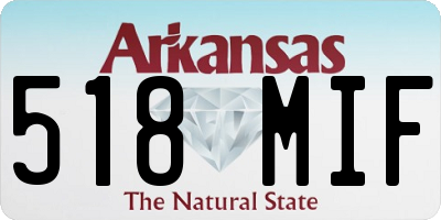AR license plate 518MIF