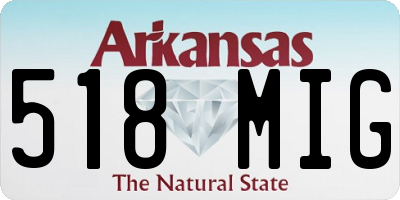 AR license plate 518MIG