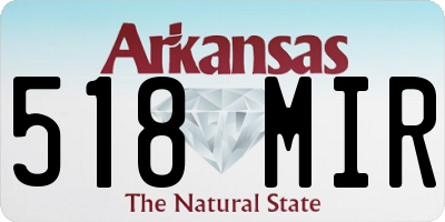 AR license plate 518MIR