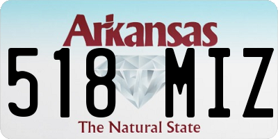 AR license plate 518MIZ