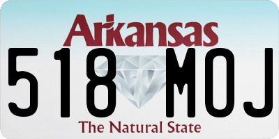 AR license plate 518MOJ