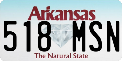 AR license plate 518MSN