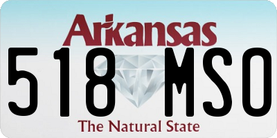 AR license plate 518MSO