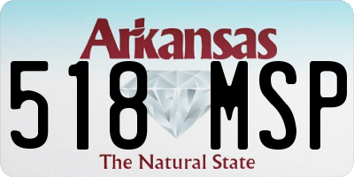 AR license plate 518MSP