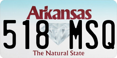 AR license plate 518MSQ