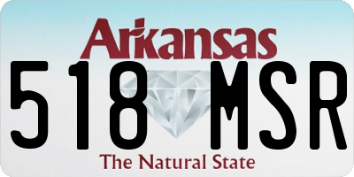 AR license plate 518MSR