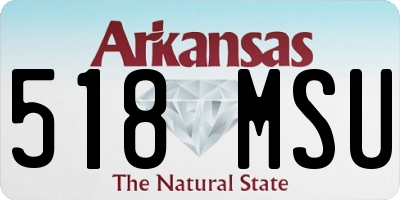 AR license plate 518MSU