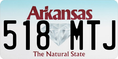 AR license plate 518MTJ