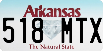 AR license plate 518MTX