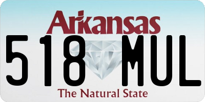 AR license plate 518MUL