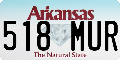 AR license plate 518MUR