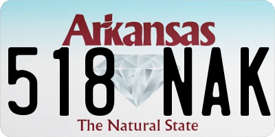 AR license plate 518NAK