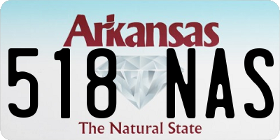 AR license plate 518NAS