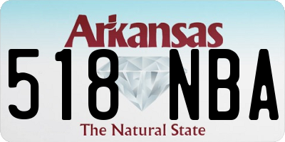 AR license plate 518NBA