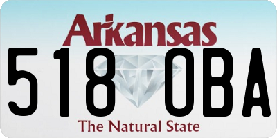 AR license plate 518OBA