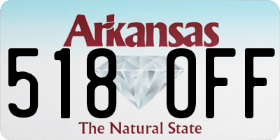 AR license plate 518OFF
