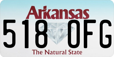 AR license plate 518OFG