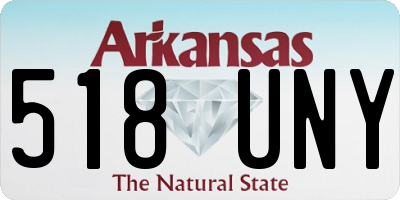 AR license plate 518UNY