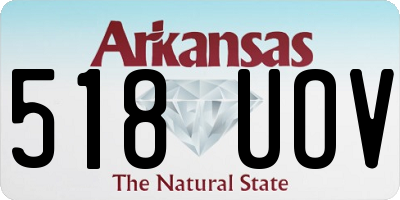 AR license plate 518UOV