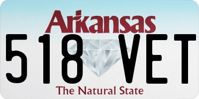 AR license plate 518VET