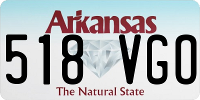 AR license plate 518VGO