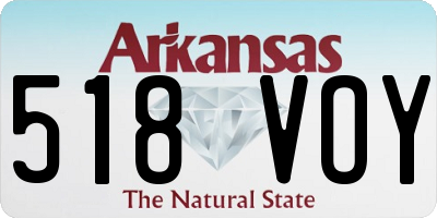 AR license plate 518VOY