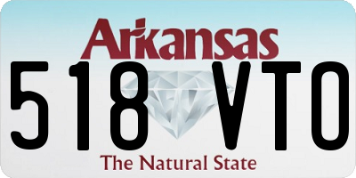 AR license plate 518VTO