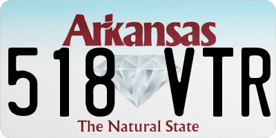 AR license plate 518VTR