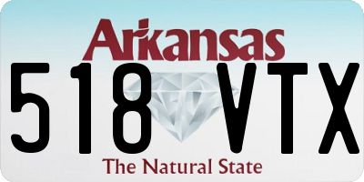 AR license plate 518VTX