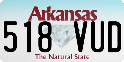 AR license plate 518VUD