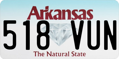 AR license plate 518VUN