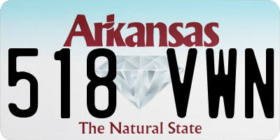 AR license plate 518VWN