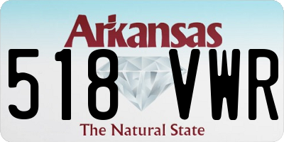 AR license plate 518VWR