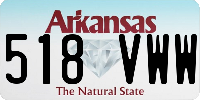 AR license plate 518VWW