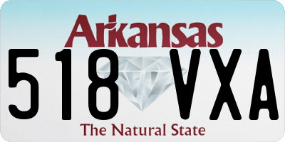 AR license plate 518VXA