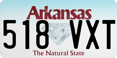 AR license plate 518VXT