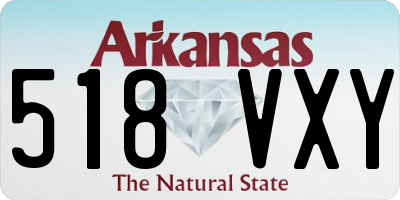 AR license plate 518VXY