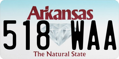 AR license plate 518WAA