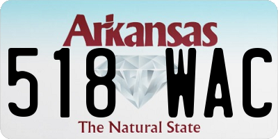 AR license plate 518WAC