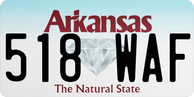 AR license plate 518WAF